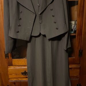 Dina Bar-El Vintage 3 Piece Suit Jacket Vest Skirt 8 Petite USA